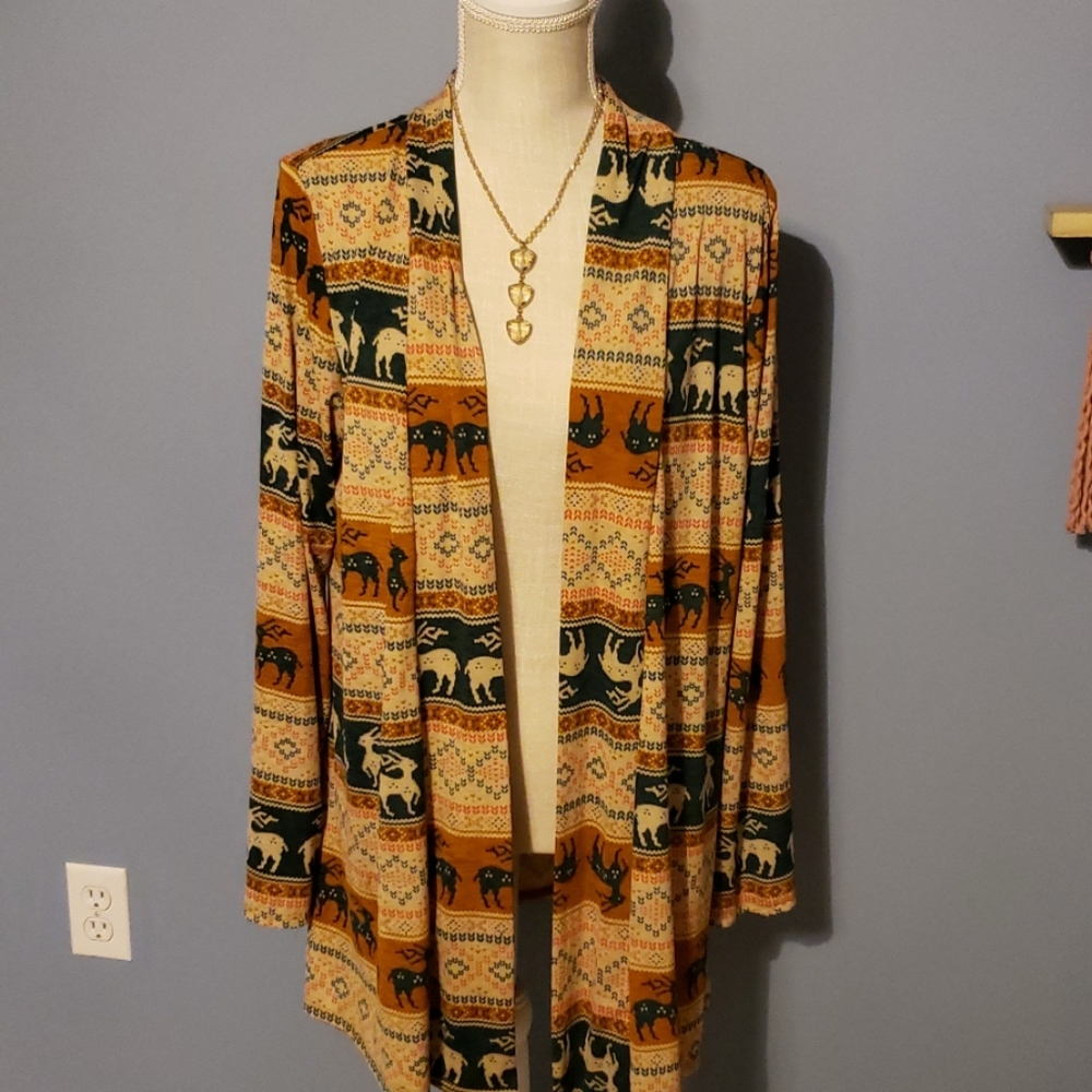 1XL Stretchy Fabric Cardigan